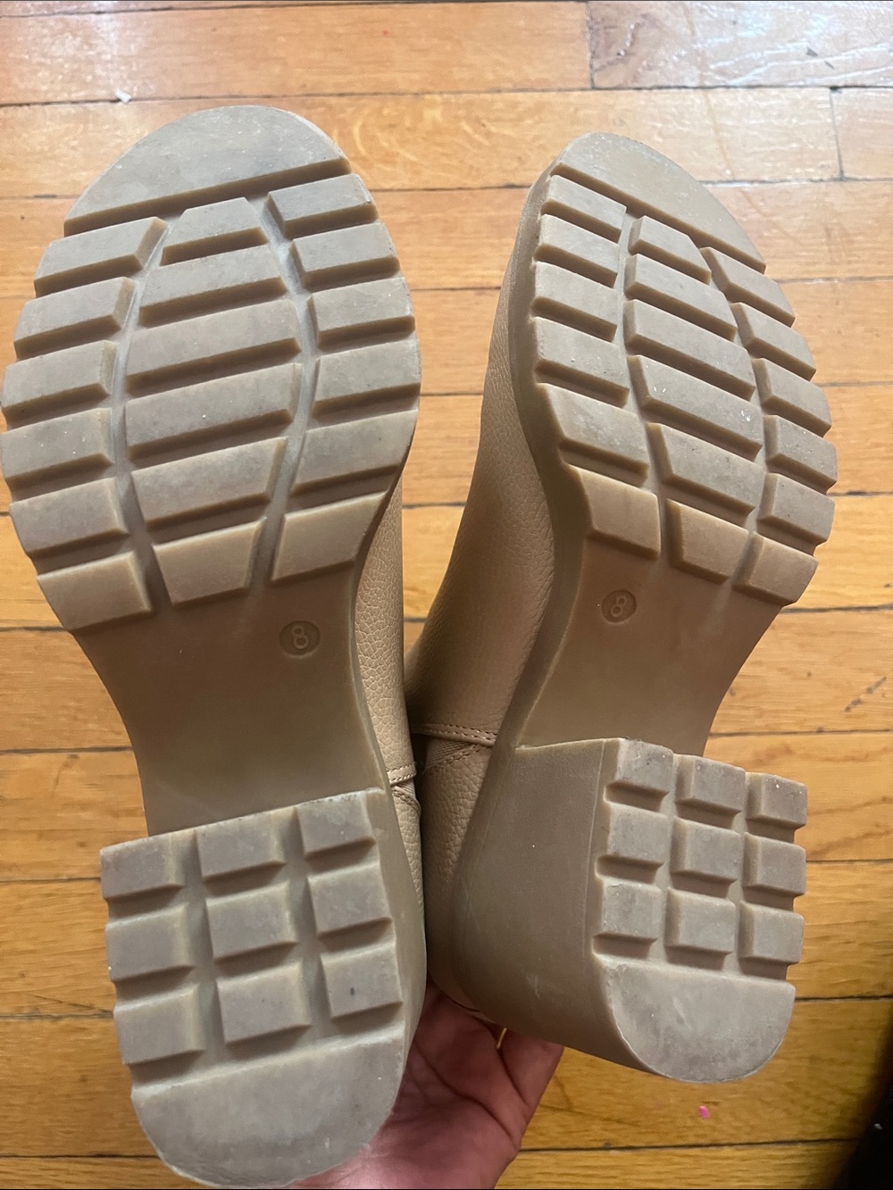 Women's Neutral Taupe Chelsea Block Heel Booties - Picture 5 of 6